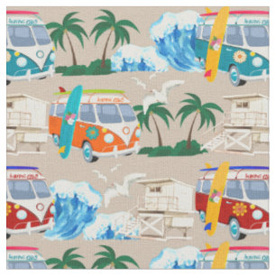 Vintage-Stoff Van Surf beige Stoff