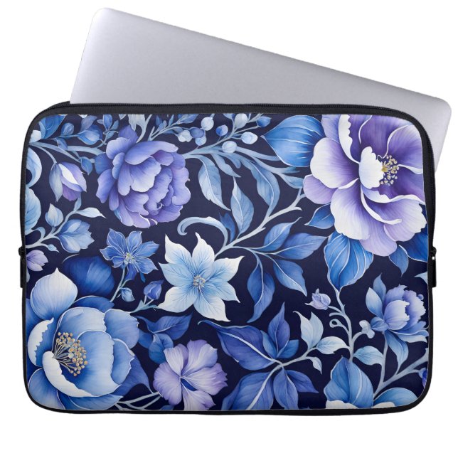 Vintage Stoffe in Farbtönen Laptopschutzhülle (Vorderseite)