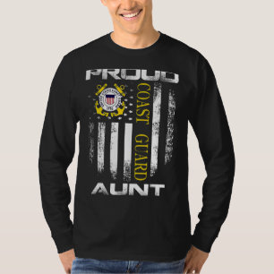 Vintage Stolz-Küstenwache mit amerikanischer Flagg T-Shirt
