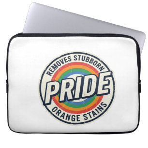 Vintage-Stolz-Protest Regenbogen-Abzeichen Vektor- Laptopschutzhülle