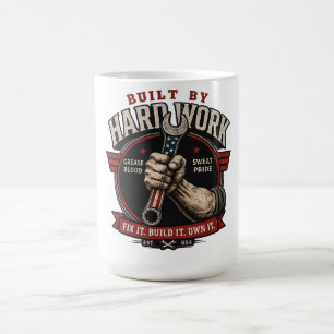 Vintage stolzer Mechaniker-Geschenk - Gebaut durch Kaffeetasse