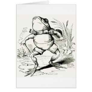 Vintage - Stolziert Eleganter Frosch,