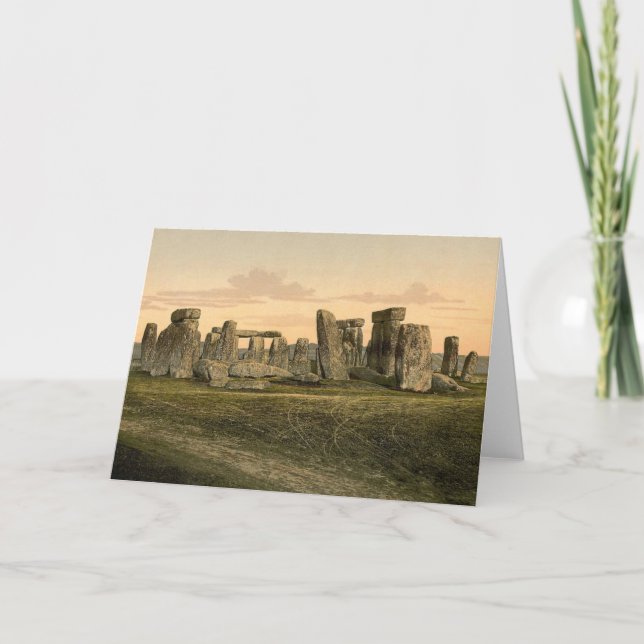 Vintage Stonehenge Anmerkungs-Karte Karte (Vorderseite)