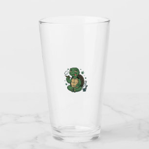 Vintage Stoner Turtle Vector-Shirt-Design_1 Glas