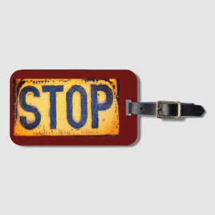 Vintage-STOP-Schild Gepäckanhänger