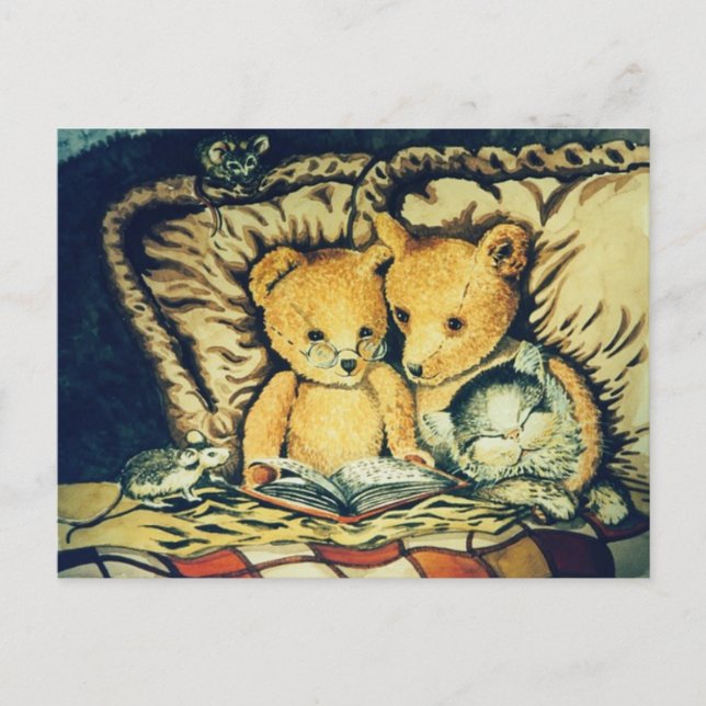 Vintage Story Time Children Postkarte (Vorderseite)