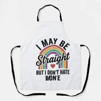 Vintage Straight But Kind Regenbogen-Stolz-Shirt_1 Schürze