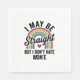 Vintage Straight But Kind Regenbogen-Stolz-Shirt_1 Serviette