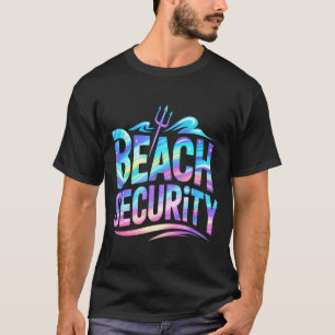 Vintage-Strand-Sicherheits-Surf-Meerjungfrau-Urlau T-Shirt