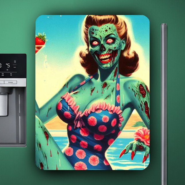 Vintage-Strand-Zombie-Pin-up Magnet (Von Creator hochgeladen)