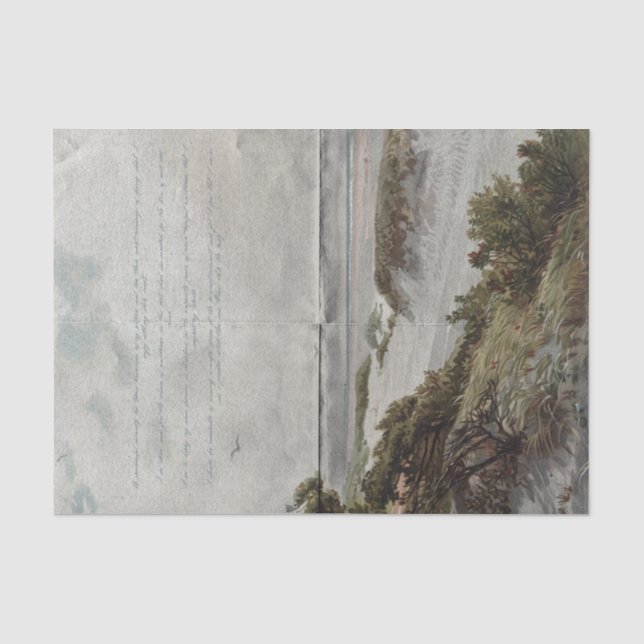 Vintage Strandlandschaft Seidenpapier (Vorderseite)