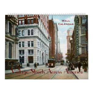 Vintage Straßen quer durch den amerikanischen Maue Kalender