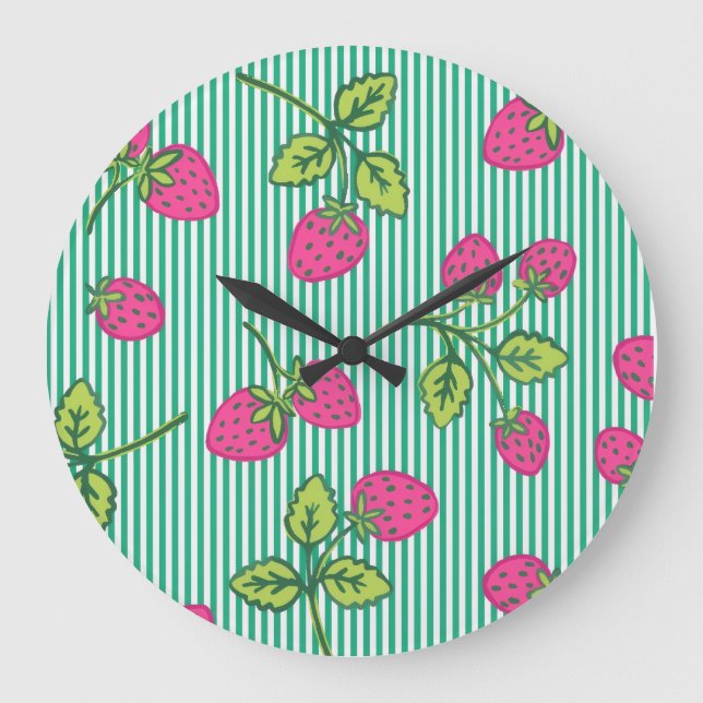 Vintage strawberry clock große wanduhr (Vorderseite)