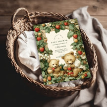 Vintage Strawberry Cottagecore Baby Shower