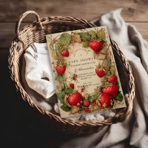 Vintage Strawberry Garden Baby Shower