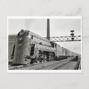 Vintage Streamline-Dampflokomotive-Postkarte Postkarte