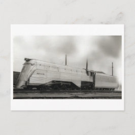 Vintage Streamline-Dampflokomotive-Postkarte Postkarte