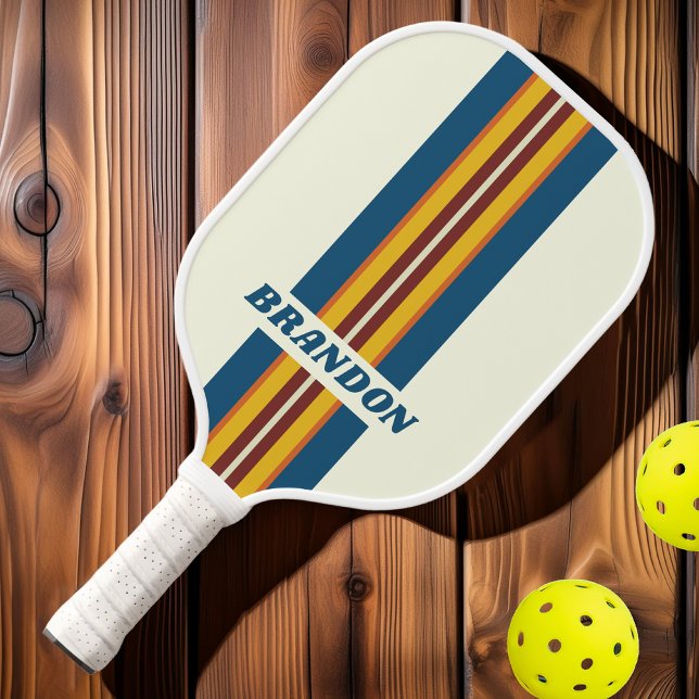 Vintage Streifen mit fünf Kundgebungen Pickleball Schläger (Von Creator hochgeladen)