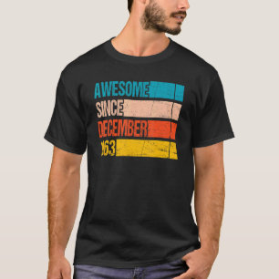 Vintage Streifenfarbe Phantastisch seit Dezember 1 T-Shirt