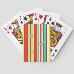 Vintage Stripe Bee Plaiyning Pokerkarten