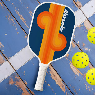 Vintage Stripe Loop mit Namen Pickleball-Schläger Pickleball Schläger