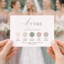 Vintage Stripe Wedding Attire Card