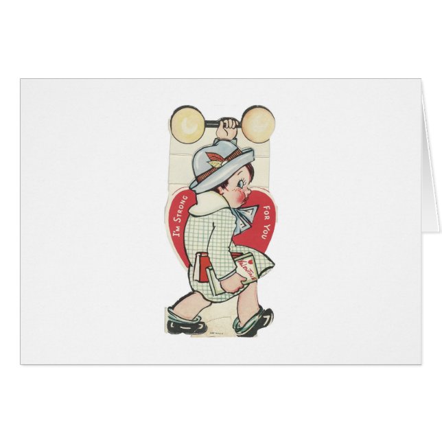 Vintage "Strong Man" Valentine (Vorderseite (Horizontal))