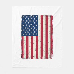 Vintage-Style Amerikanische Flagge Vektor-Shirt-De Fleecedecke