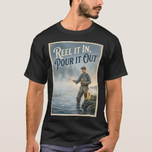 Vintage Style BASS Angeln Poster T-Shirt
