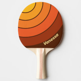 Vintage Style Circle Stripe with Name Tischtennis Schläger