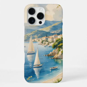 Vintage Style Côte d'Azur Französische Reise iPhone 16 Pro Max Hülle