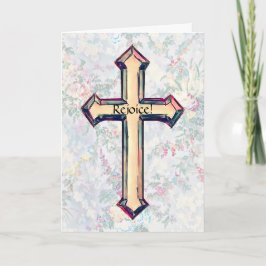 Vintage Style Cross Faith Oaster Card Scripte Karte