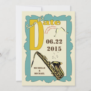 Vintage Style Jazz Hochzeitseinladung Einladung