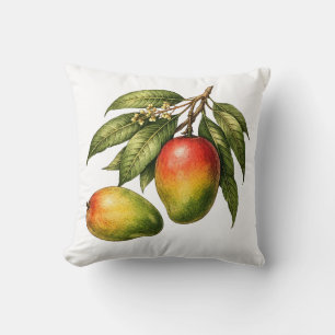 Vintage Style Mangofruchtzweig Kissen