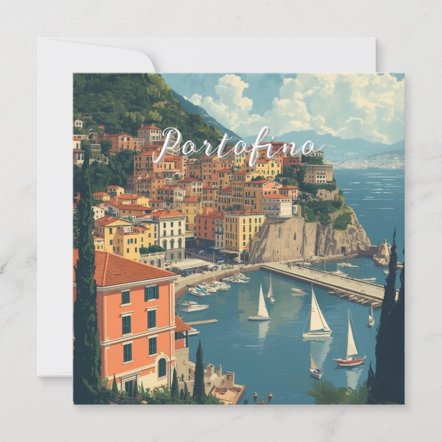 Vintage Style Portofino Genova Italy (Vorderseite)