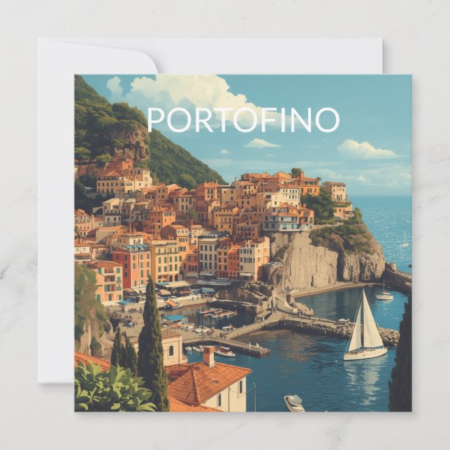 Vintage Style Portofino Genova Italy (Vorderseite)