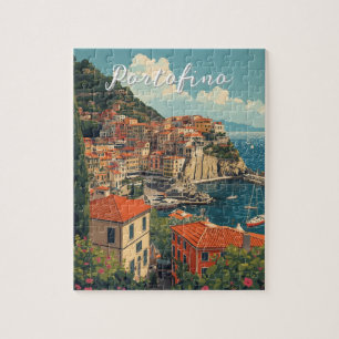 Vintage Style Portofino Genua Italien