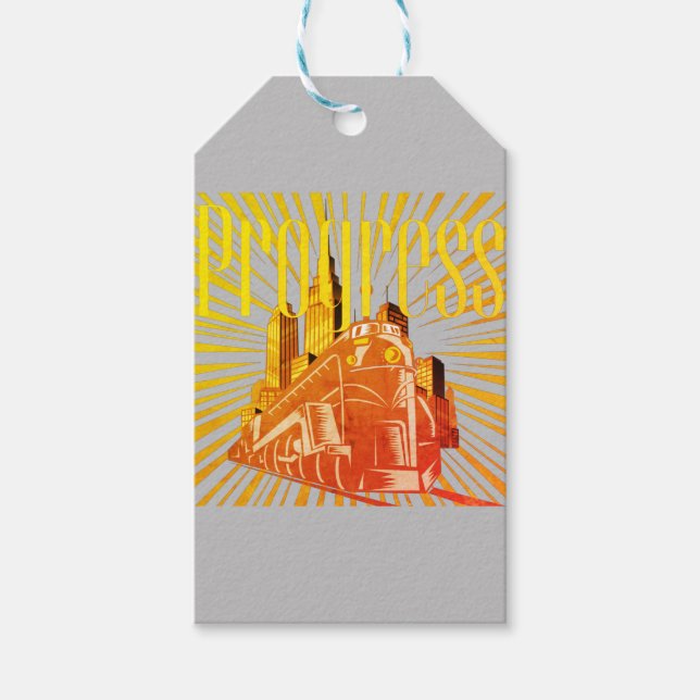 Vintage Style Progress Geschenkanhänger (Vorderseite)