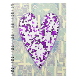 Vintage Style Purple Heart Art Journal