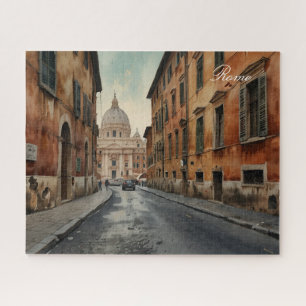 Vintage Style Rom Italienische Reise Wasserfarbe