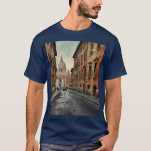 Vintage Style Rom Italienische Reise Wasserfarbe T-Shirt