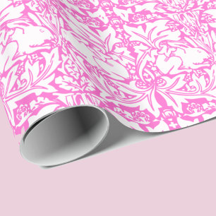 Vintage Style Rosa Kaninchen & Botanik Geschenkpapier