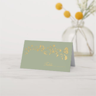 Vintage Style Sage Green Wedding Table Platzkarte