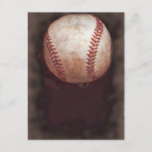 Vintage Style Sepia Baseball Kunstwerk Postkarte