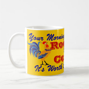 Vintage Style Tasse Kaffee Werbung Hahn Marke Wach