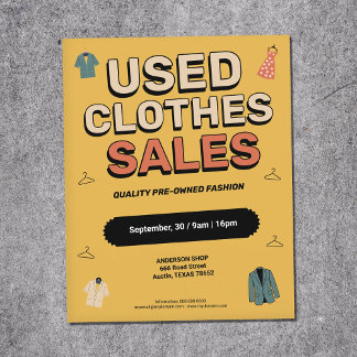 Vintage-Style - Used Clothes Sales  Flyer