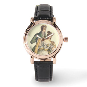 Vintage Style viktorianisches Paar Weihnachten Url Armbanduhr