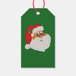 Vintage Styling Black Santa Pop Art Paper Geschenk Geschenkanhänger