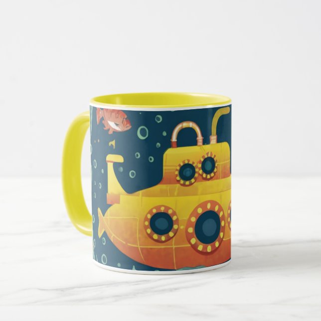 vintage submarine mug tasse (Vorderseite Links)