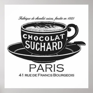 Vintage Suchard Schokoladenwerbung Poster
